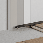 Микроплинтус для пола черный матовый, алюминиевый, C-05.25.3 Ликорн 6×16×2500 мм