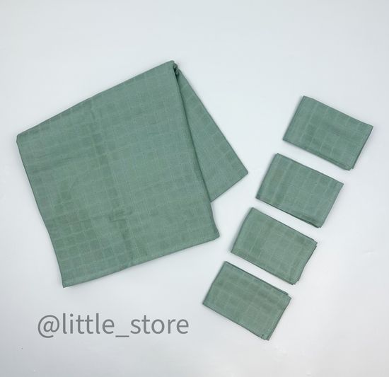 Комплект муслиновый, Зеленый айсберг