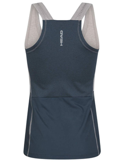 Топ теннисный Head Padel Tech Tank Top - grey/navy