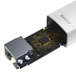 Сетевой адаптер Baseus Lite Series Ethernet Adapter Type-C to RJ45 LAN Port 100Mbps - White
