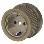 Розетка с заземлением (бронзовый) Ретро