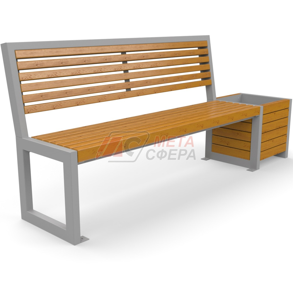 Скамейка Бонжур с цветочницей