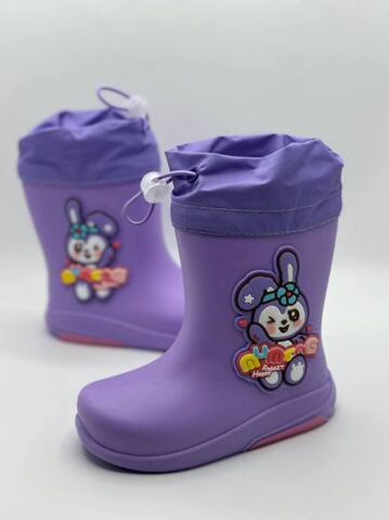 Детские резиновые сапожки для девочек Buba Happy Rabbit