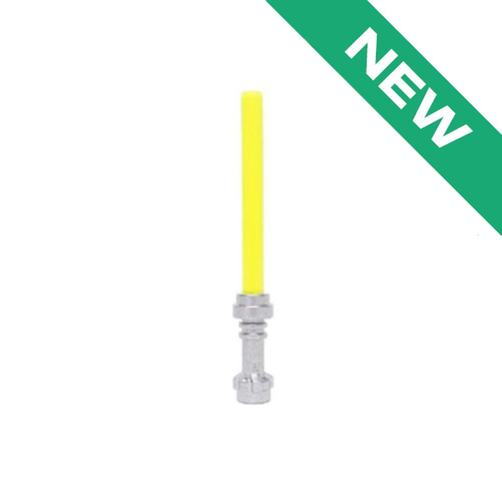 Неоновый зеленый световой меч (30374 Trans-Neon Green + 64567 Metallic Silver)