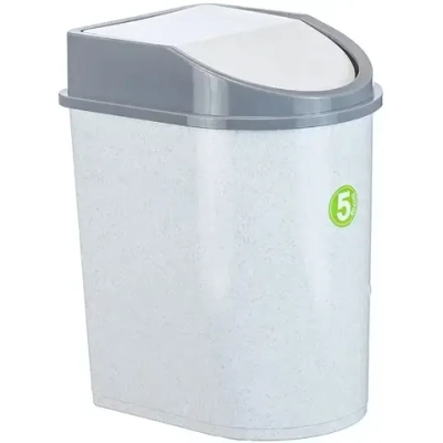 Контейнер для мусора 5л. Мраморный 0,28,17х0,22м