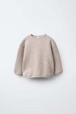 ZARA ФУТБОЛКА SOFT TOUCH, БЕЖЕВЫЙ