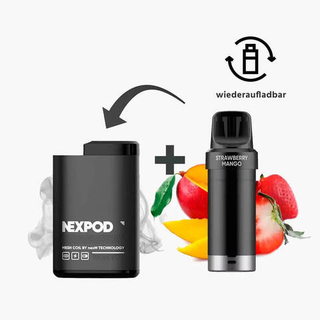 nexPOD Prefilled Pod Kit 5000 - Strawberry Mango (5% nic)