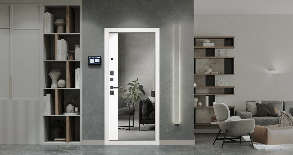 Стальная дверь "Forest" с зеркалом