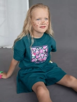 Костюм для девочки, футболка и шорты в сад