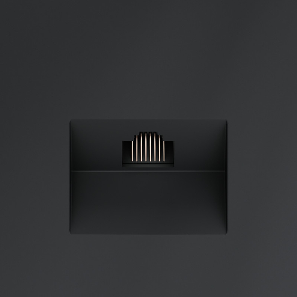 Розетка компьютерная встраиваемая VOLTUM S70 RJ45 кат.6, (графит)