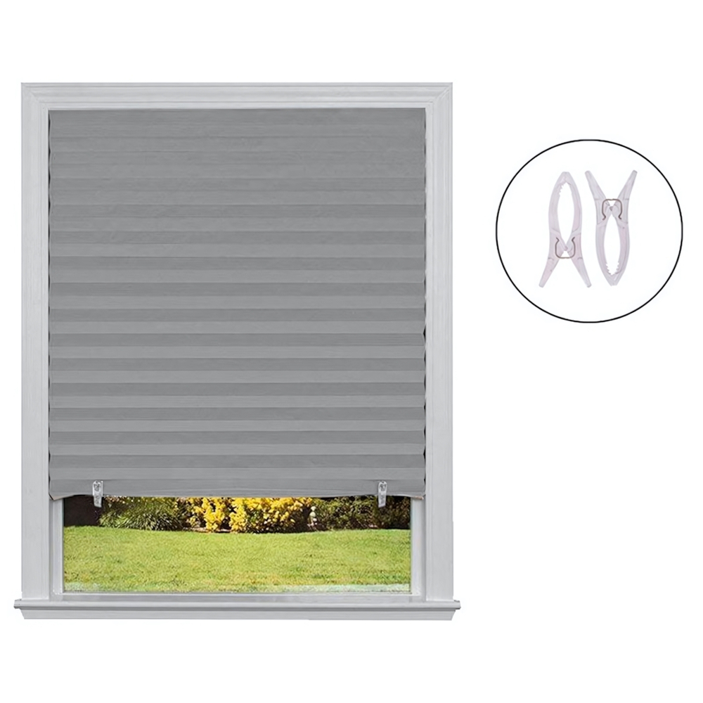 Шторы-плиссе самоклеящиеся 60*180см Skandi, цвет серый