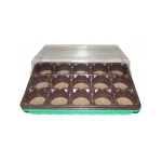 Минипарник для выращивания рассады с торфяными таблетками 55мм. + крышка (15 таблеток (диа