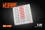 Russian special vehicle registration plates (government and diplomatic cars etc.) 1/35 (3D decal)