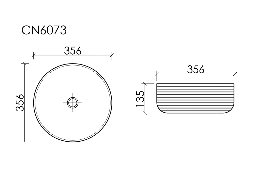 Раковина накладная круглая 356x356x135, цвет капучино матовый