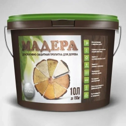 "Мадера" Декоративно-защитная пропитка -антисептик для дерева "Махагон" 5л