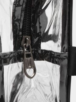 Косметичка водонепроницаемая ПВХ на молнии сумочка с ручкой TRAVEL, прозрачная 25*10*16см