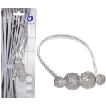 Подхват для штор на магните «Камея серебро» 8см