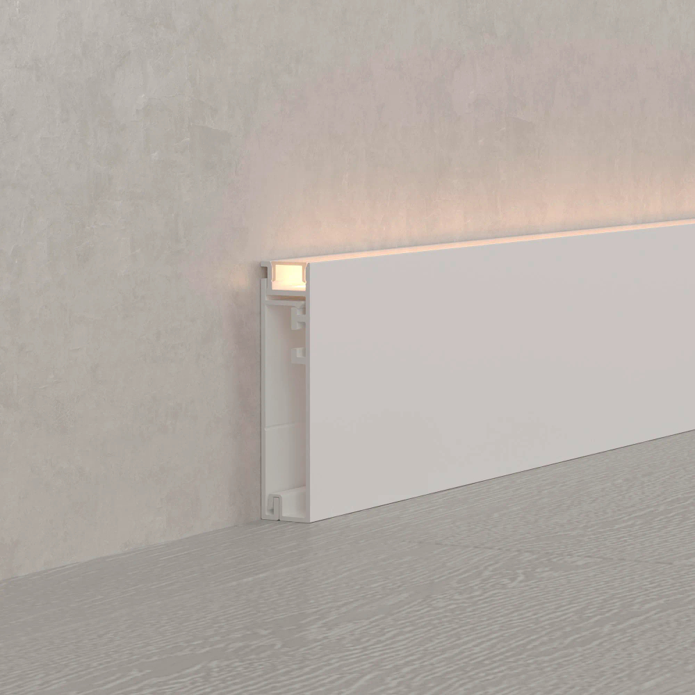 Профиль PLINTUS-H55-2000 WHITE (Arlight, Алюминий) 045445