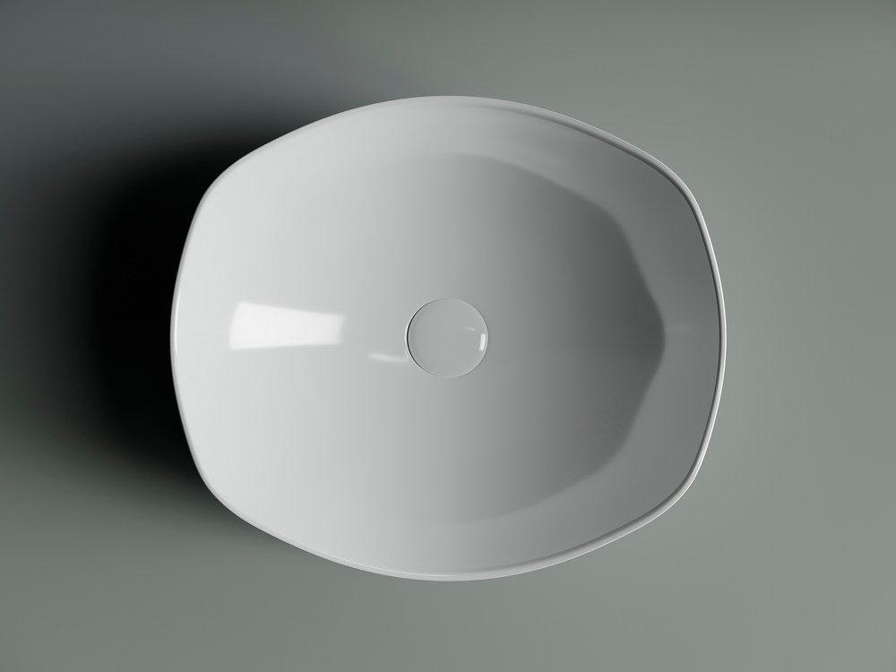 Умывальник чаша накладная овальная Element 420x385x145мм