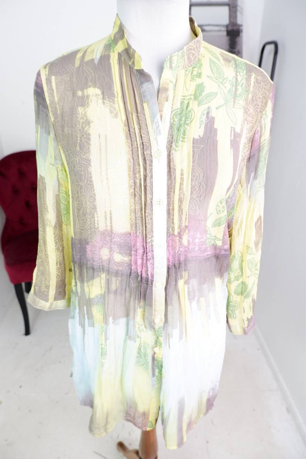 Блузка для летних образов, маркировка 40, визуально на 48 размер