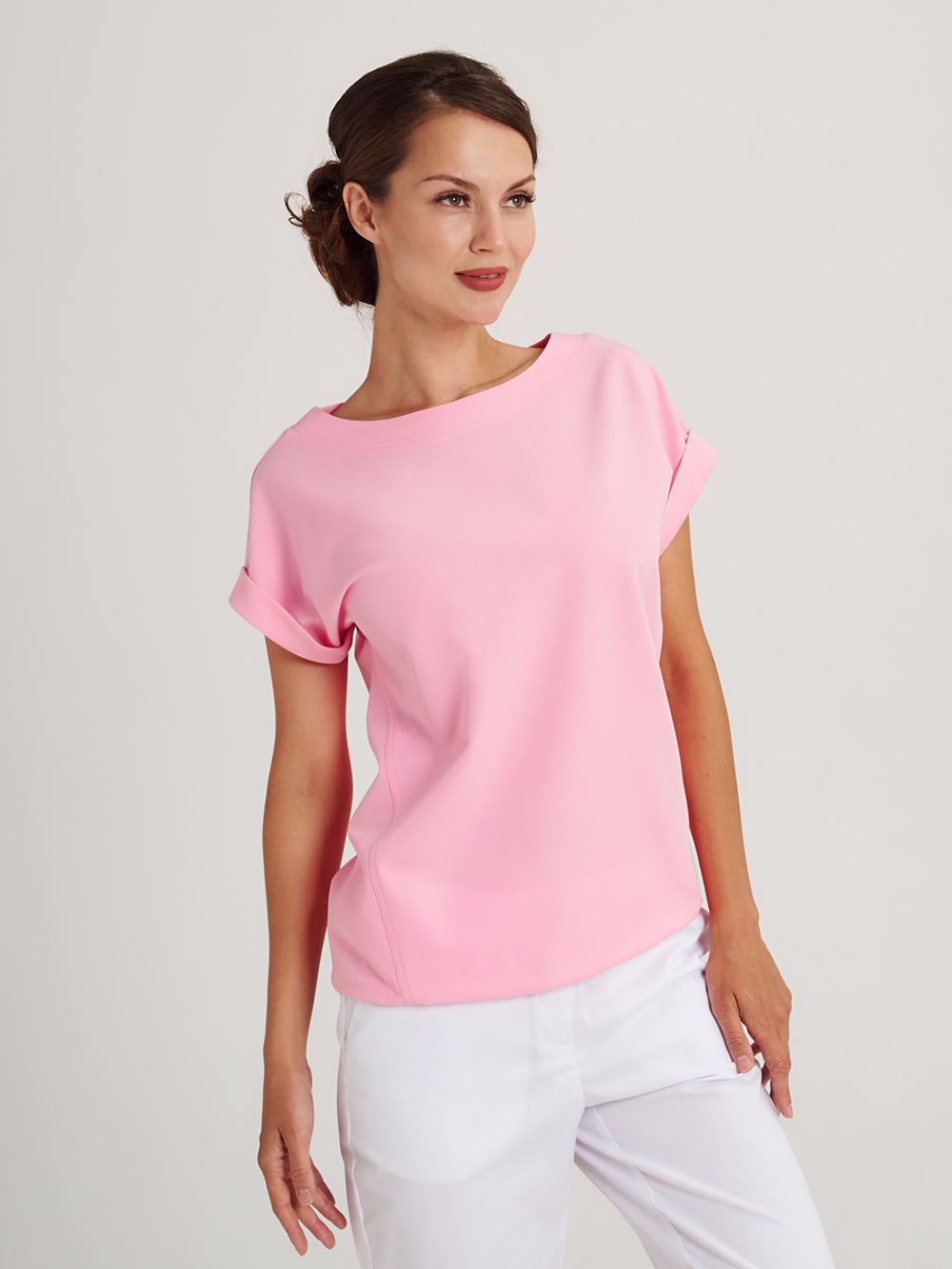 Блуза медицинская Бл-1019 либерти люкс, розовый