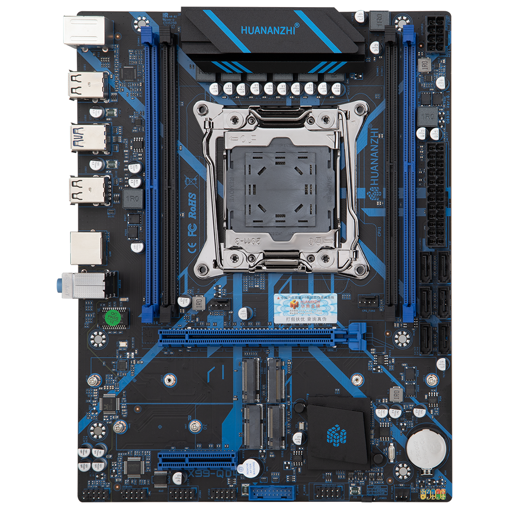 Материнская плата с процессором HUANANZHI X99-QD4 3.0, Socket2011-3, Xeon E5-2666v3, mATX, Retail, Socket2011-3, 4xDDR4, PCIe3.0, 3xM.2, GLAN, M.2 WiFi, 2xPS/2, 8xUSB2, 4xUSB3, CPU TDP 120Вт (HNZ-X99QD4-3.0-2666V3)