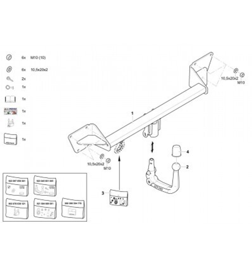 Фаркоп Westfalia 323097600001 Mini Countryman 2010-2016(паспорт и сертификат в комплекте)(без электрики)