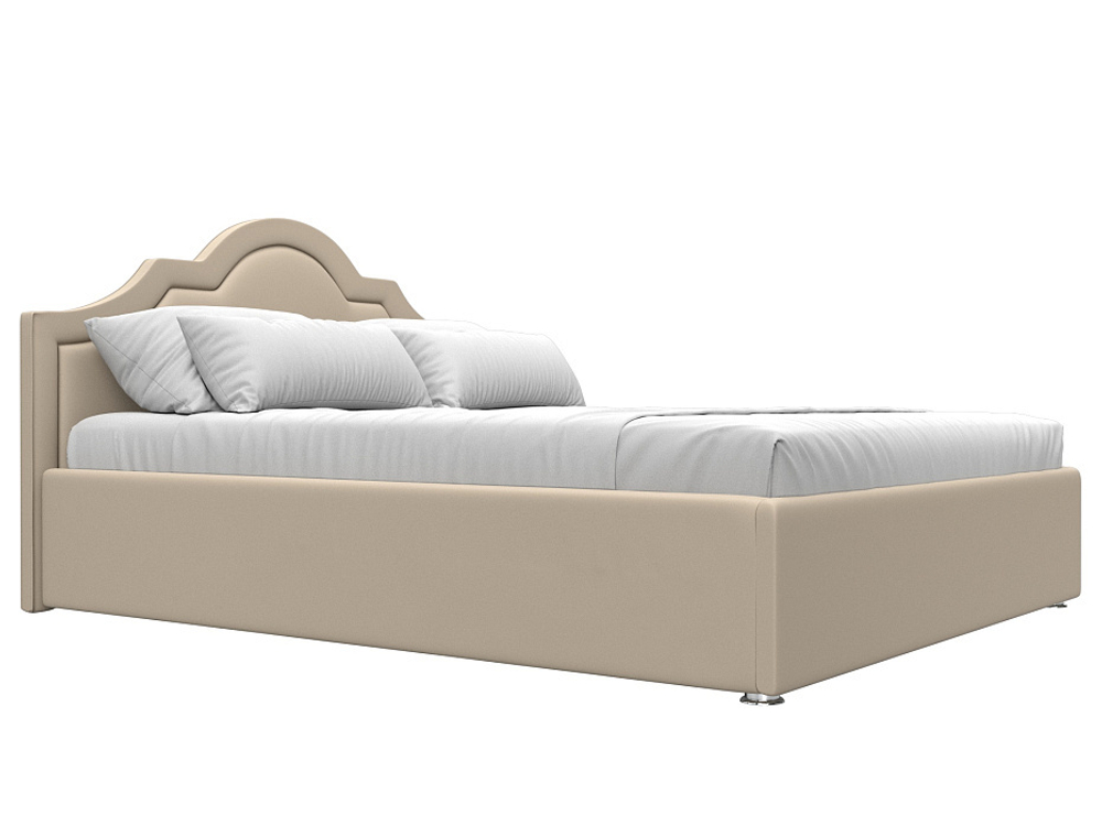 Кровать интерьерная Афина 160, Бежевый, Экокожа, 28511