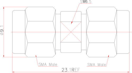 LF-SMAMM-26.5G, Коаксиальный переходник (SMA)