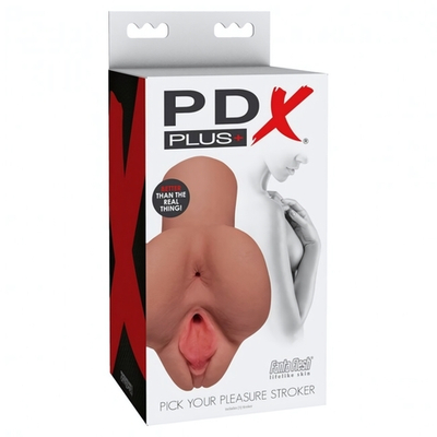 Мастурбатор вагина и анус PDX Plus Pick Your Pleasure Stroker Tan (Цвет: телесный загорелый)