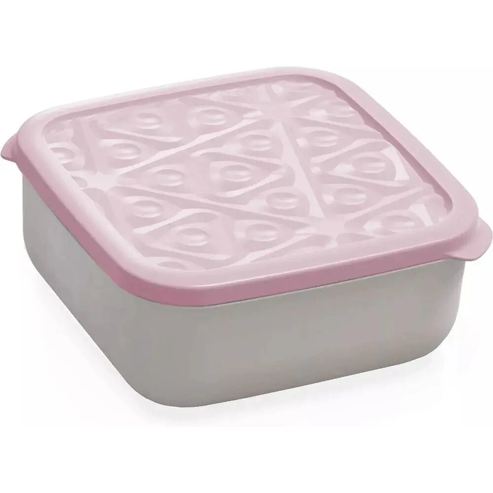 Контейнер квадратный Flexo 2,7л (розовый)