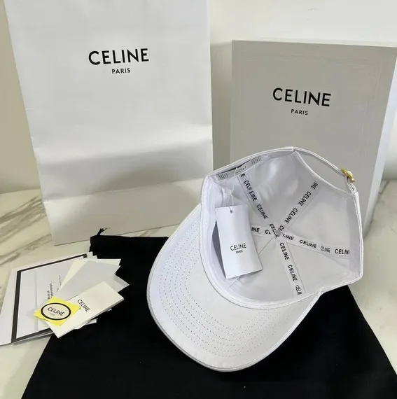 Бейсболка CELINE из хлопка, белый