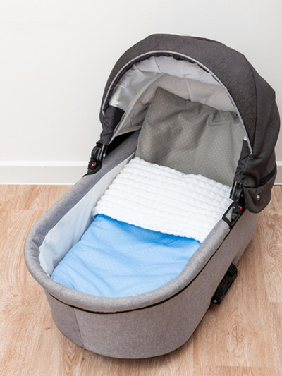 Комплект в коляску Голубой горох