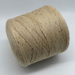 Пряжа Pailettes Cotton (100% хлопок) пайетки 2мм, 530/100 гр, бежевый, пайетки 3мм белое золото