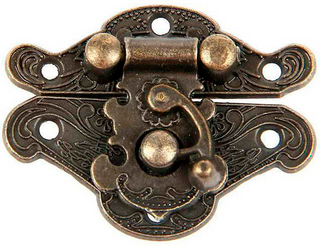 Замок металл для шкатулки "Старинный" 3,8*2,8*0,5см 1364551