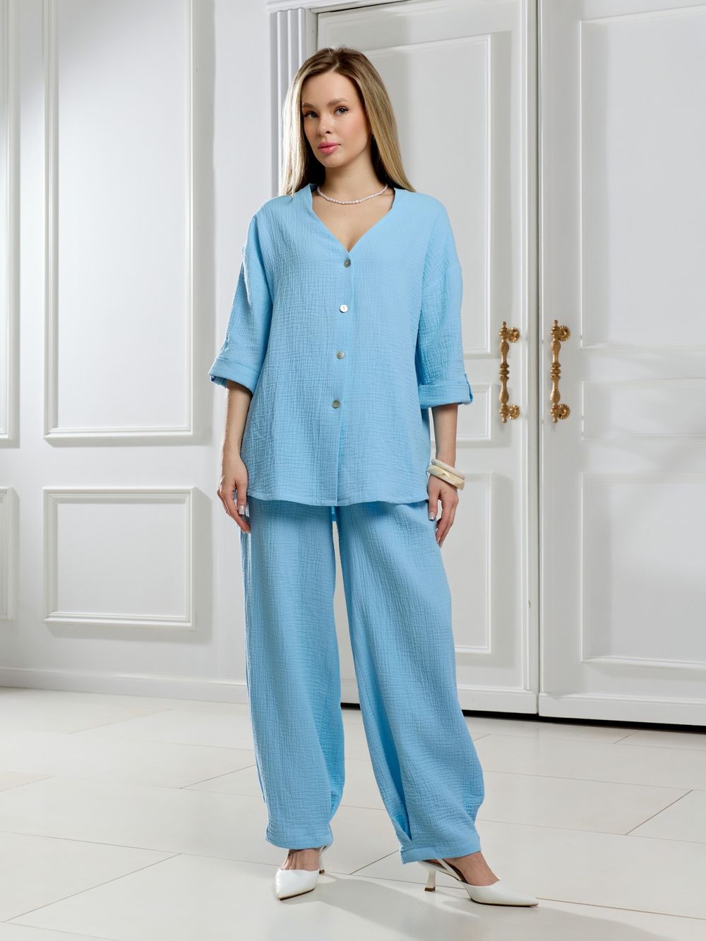 Блузка женская Асель-2 Виотекс АКВА