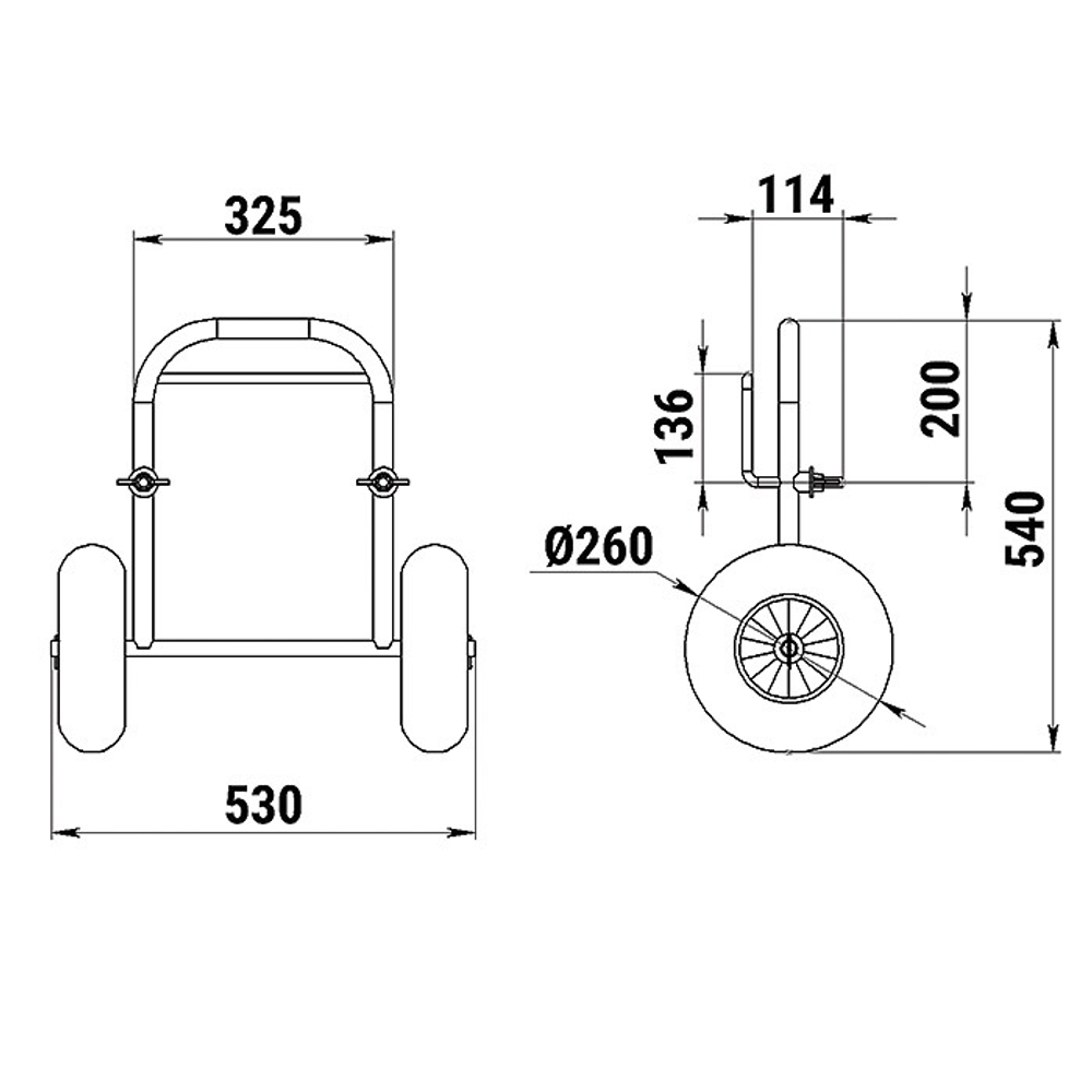 Тележка для транспортировки лодки