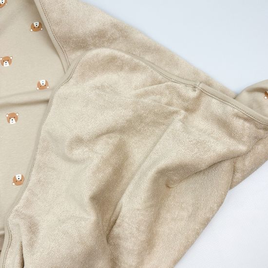 Полотенце махровое/хлопковое "Медвежонок" темно-бежевое