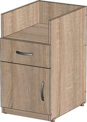 Корпус тумбы приставной 1 ящик Стандарт Про дуб сонома