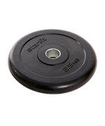 Диск обрезиненный BB-202 d=26 мм, стальная втулка, черный, 2,5 кг