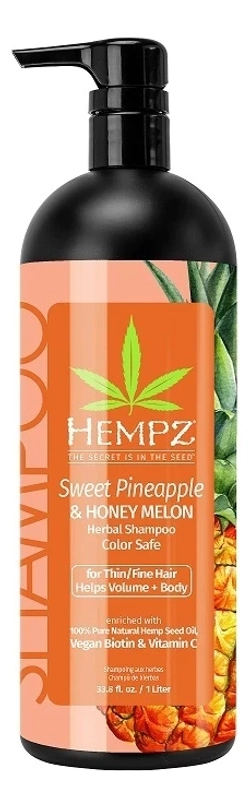 Hempz Шампунь для объёма Ананас и Медовая Дыня -Sweet Pineapple & Honey Melon Herbal Volumizing Shampoo