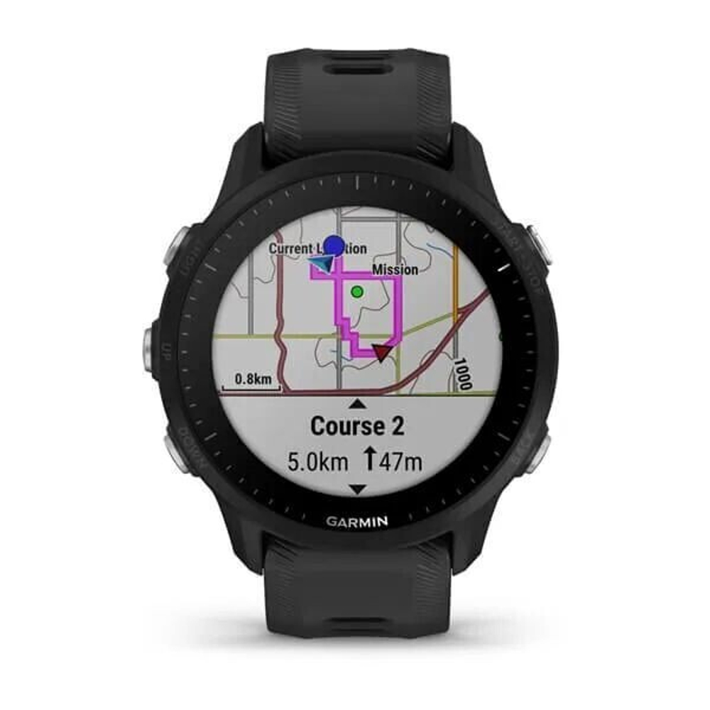 Умные часы Garmin Forerunner 955 с черным ремешком