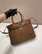 Prada Buckle Small Leather Handbag With Belt 32 cm