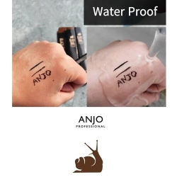 Anjo Professional Eyeliner Brush Pen Liquid Black Snail Подводка для глаз с муцином улитки, 0,5 мл