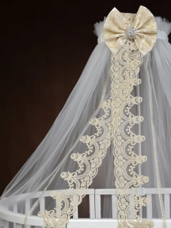 Балдахин с кружевом и брошью "Версаль"