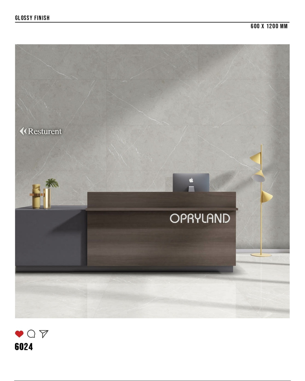 Керамогранит glossy №1 60х120, 6024