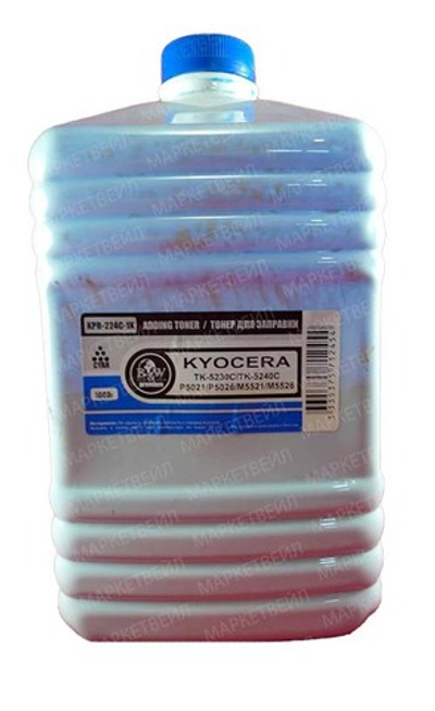 Тонер kpr-224c для Kyocera TK-5220/TK-5140/TK-5150/TK-5280/TK-8115/TK-590 Голубой (1кг), B&W Premium
