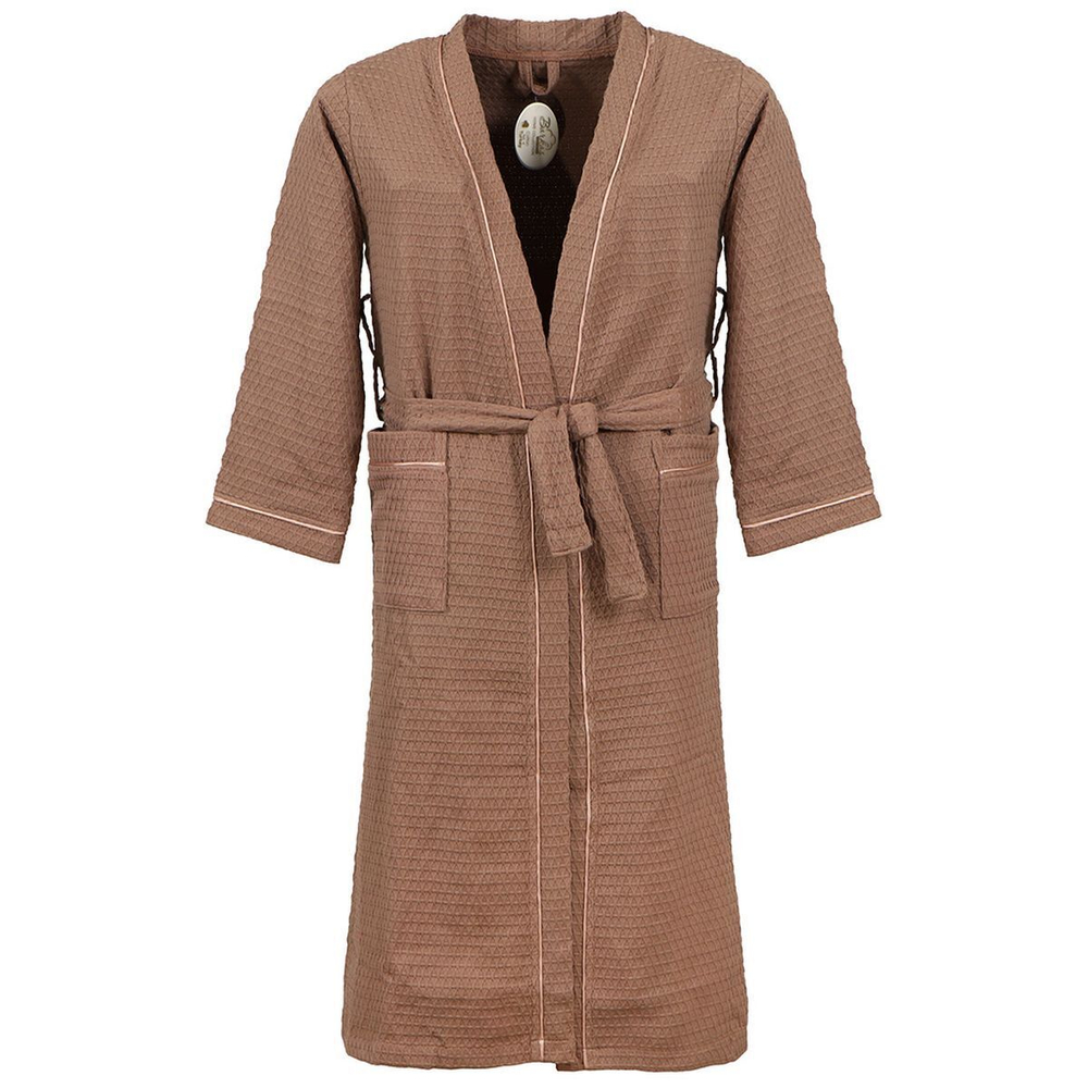 Халат унисекс, ваф, 100%хл, кофейн, S-M, 44-46, Barkas, AI-0106009