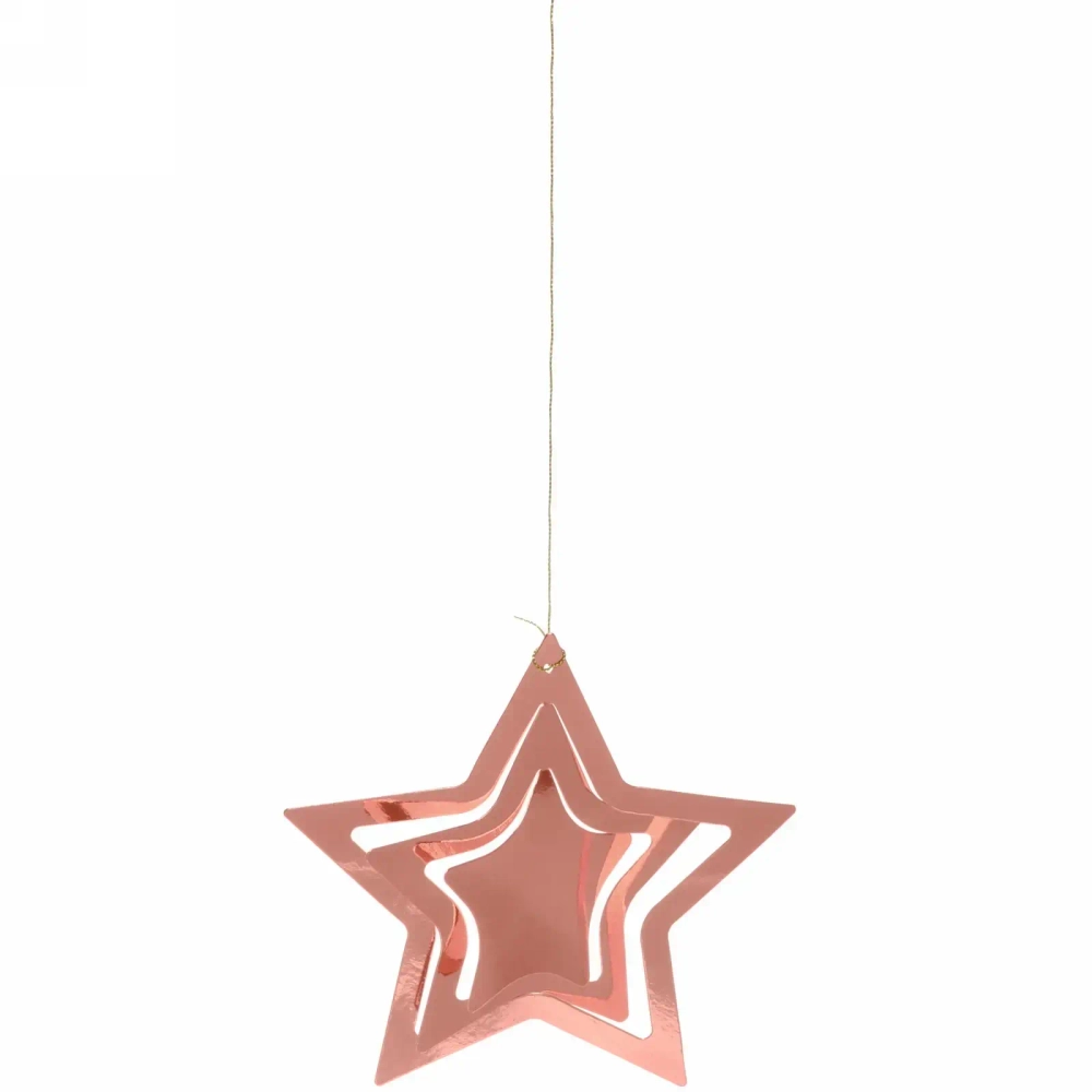 Подвесное украшение «Праздничная атмосфера» 19 см , (5 штук), шампань