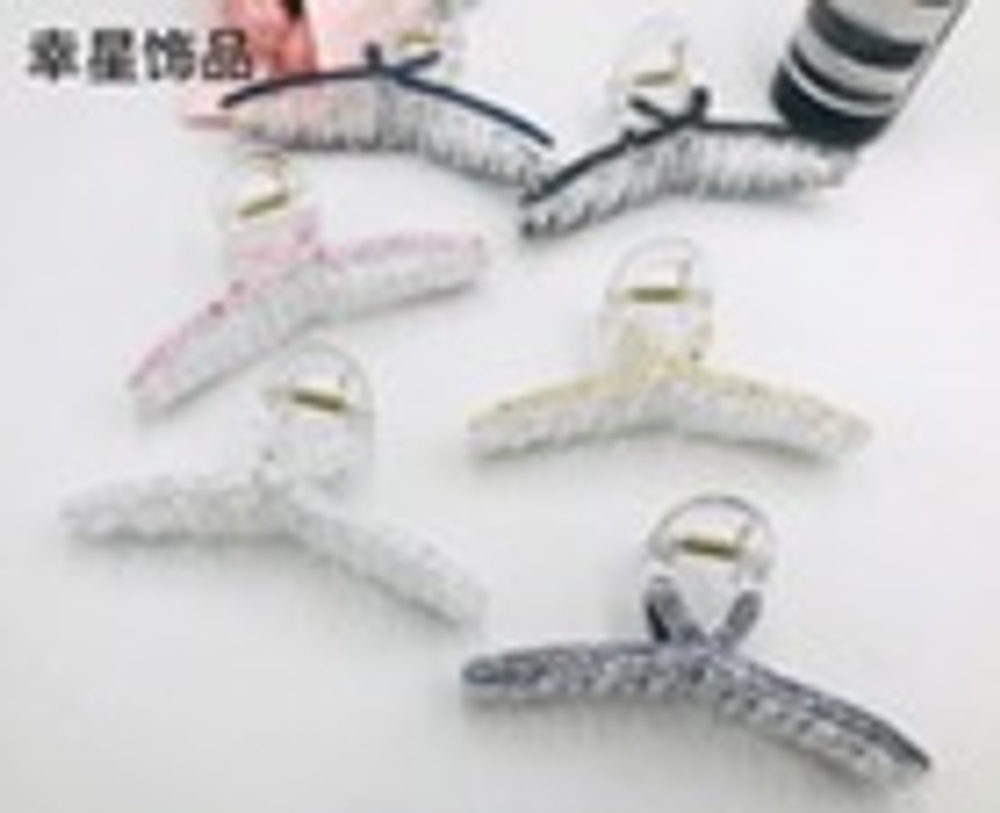 Заколка - краб для волос на блистере «TOSKANA», шесть цветов в ассортименте, 11см